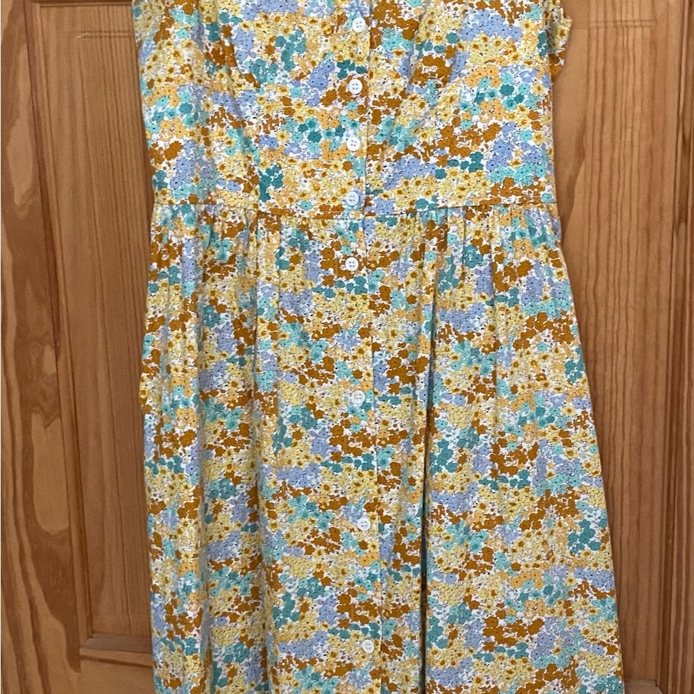 Molly Bracken Floral Maxi Dress in Yellow and Blue
